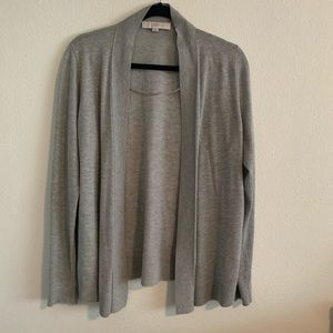 Gray LOFT open cardigan